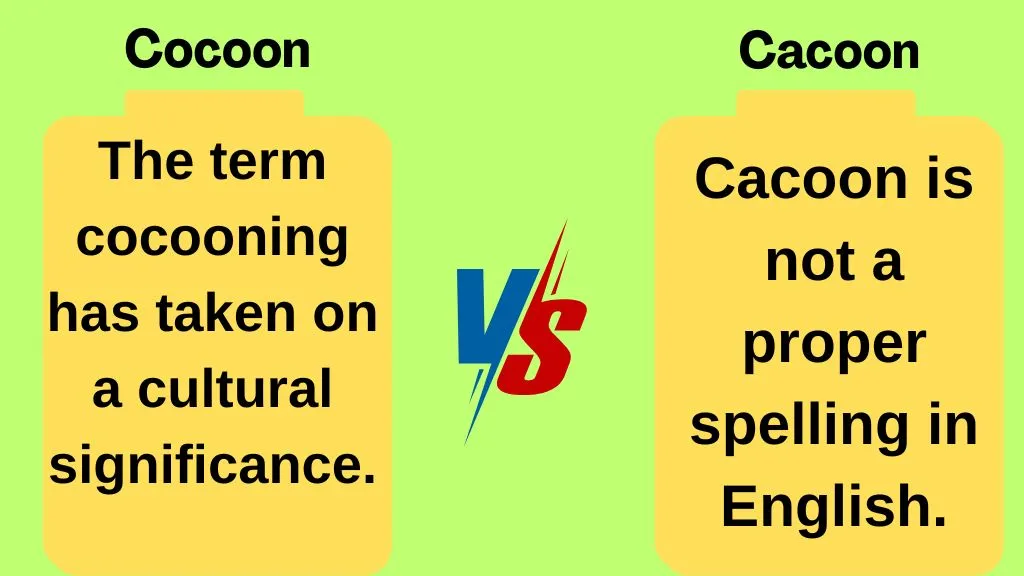 Cocoon vs Cacoon