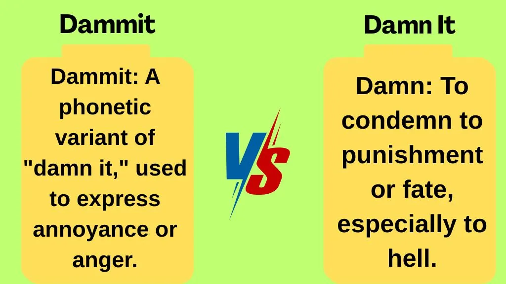 Dammit vs Damn It