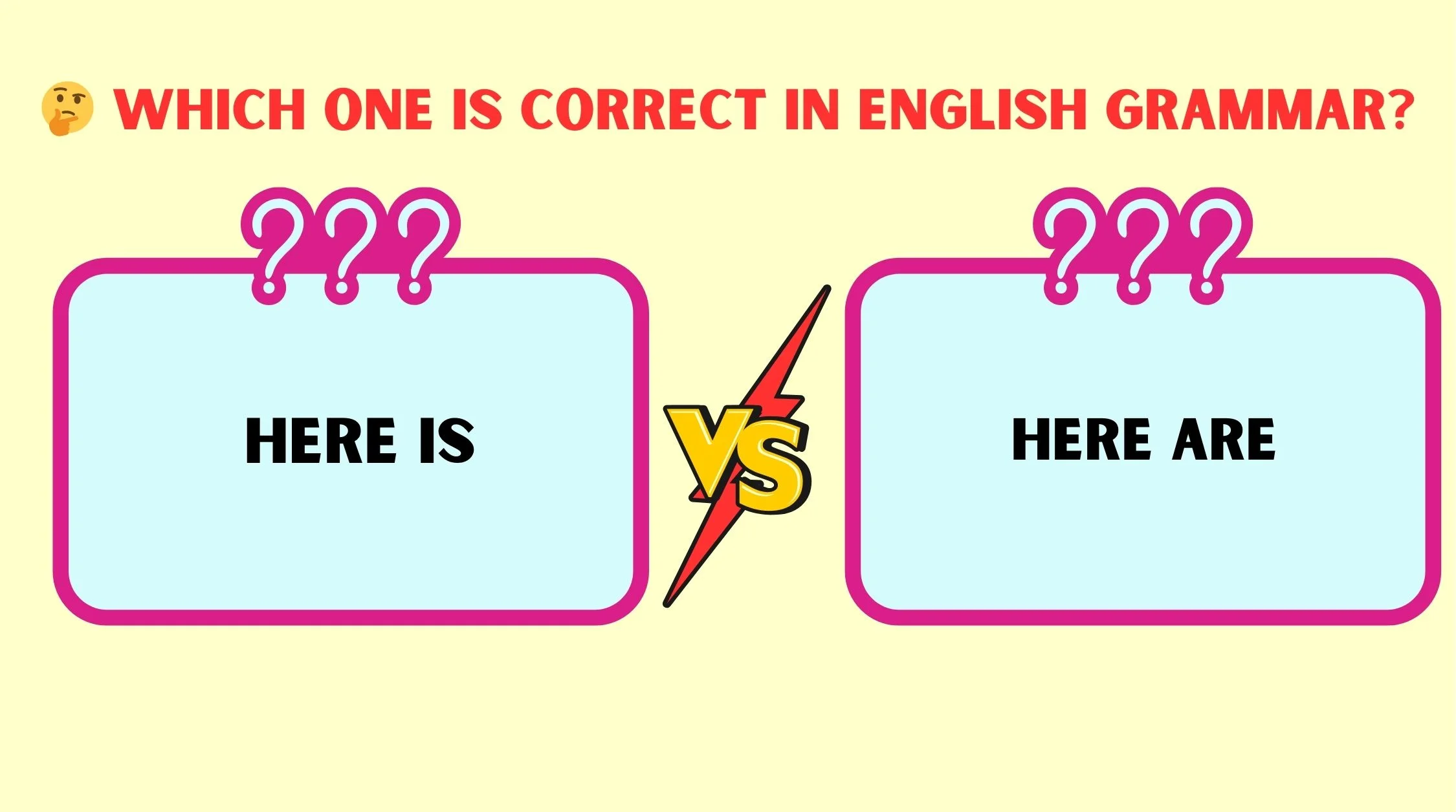 Here Is or Here Are