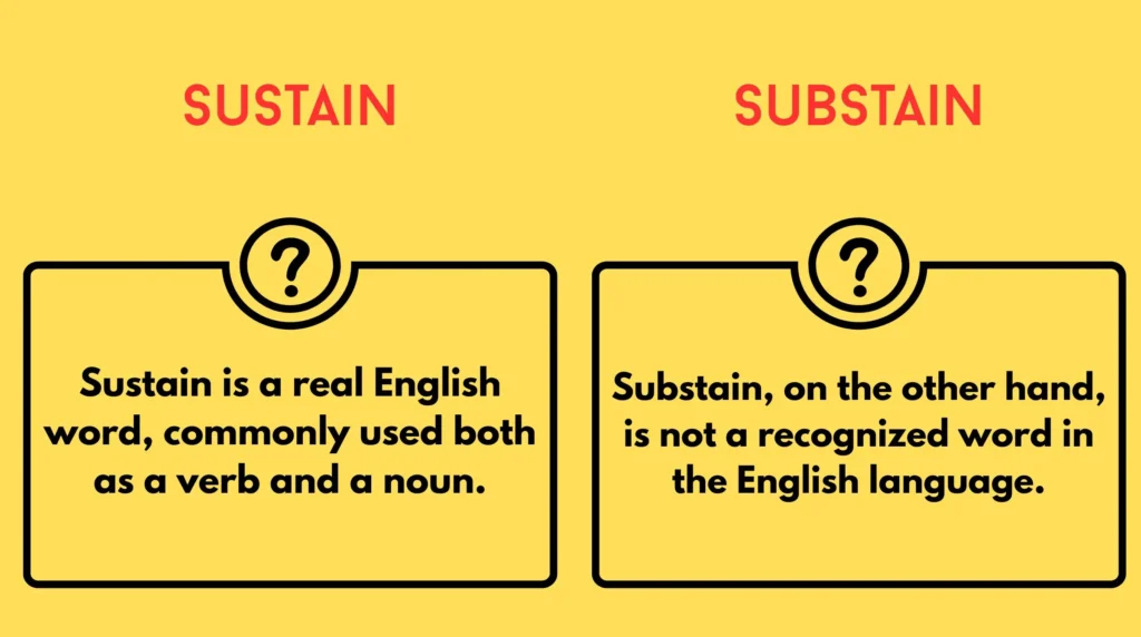 Sustain vs Substain