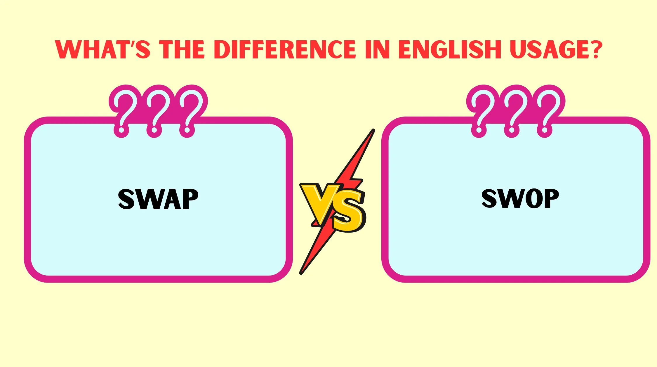 Swap vs Swop