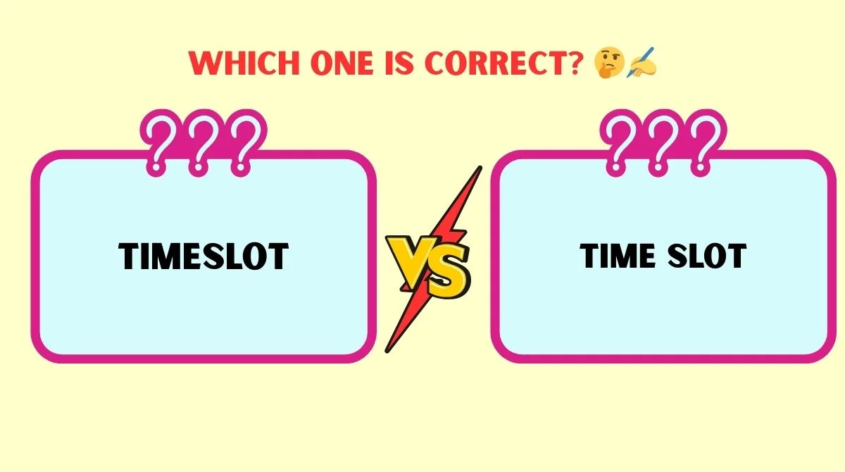 Timeslot vs Time Slot