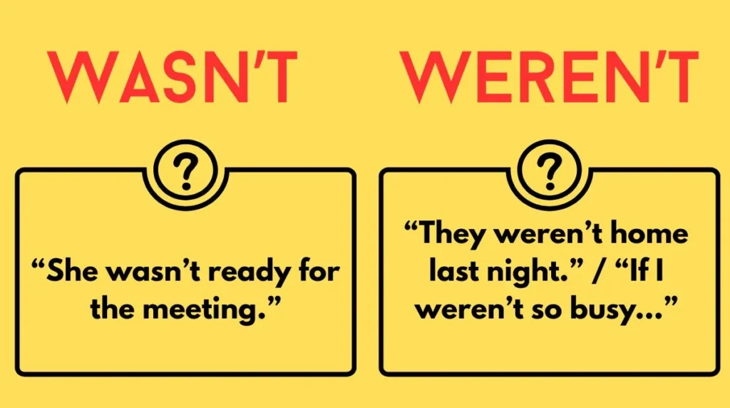 Wasn’t vs Weren’t