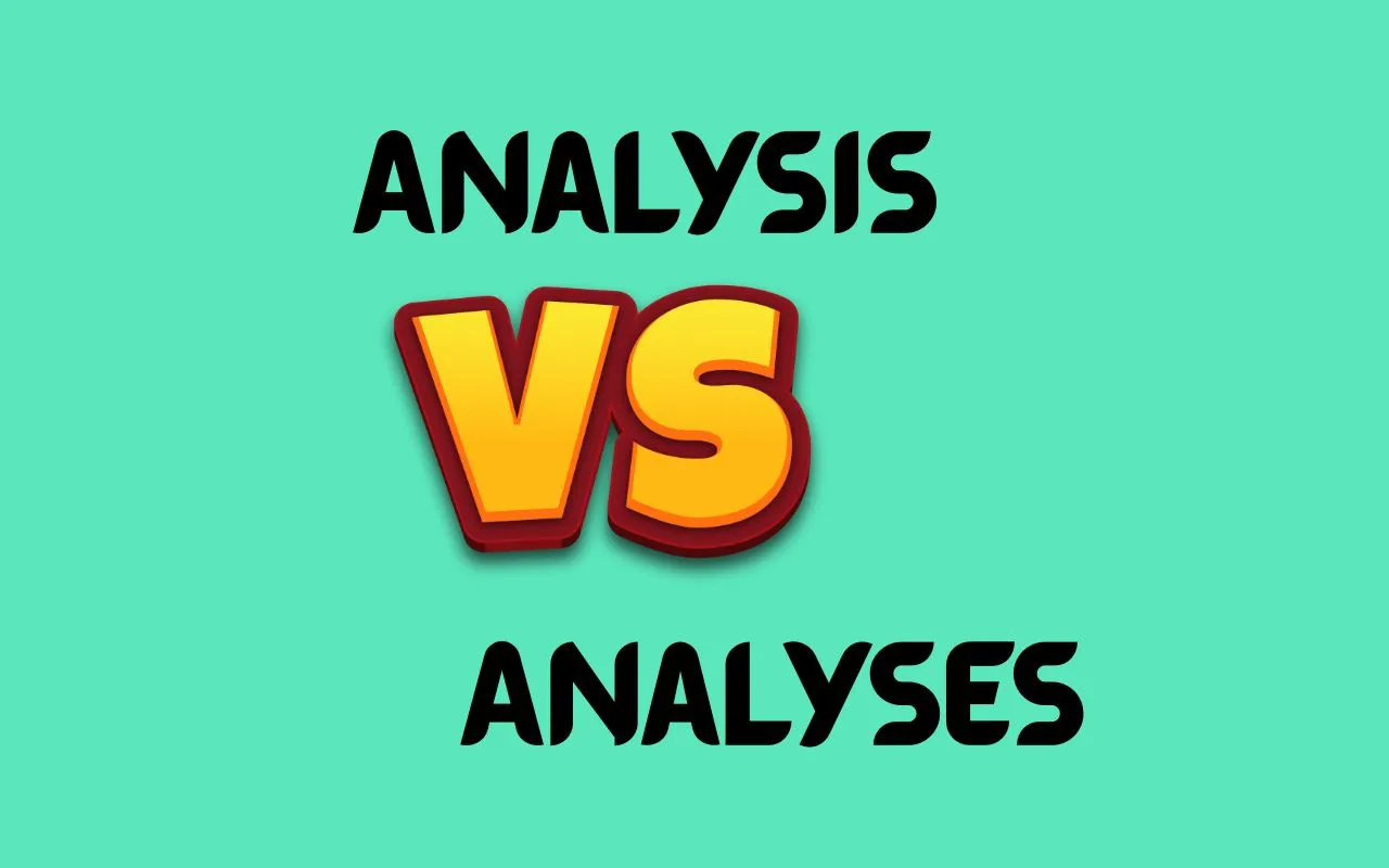 Analysis vs Analyses