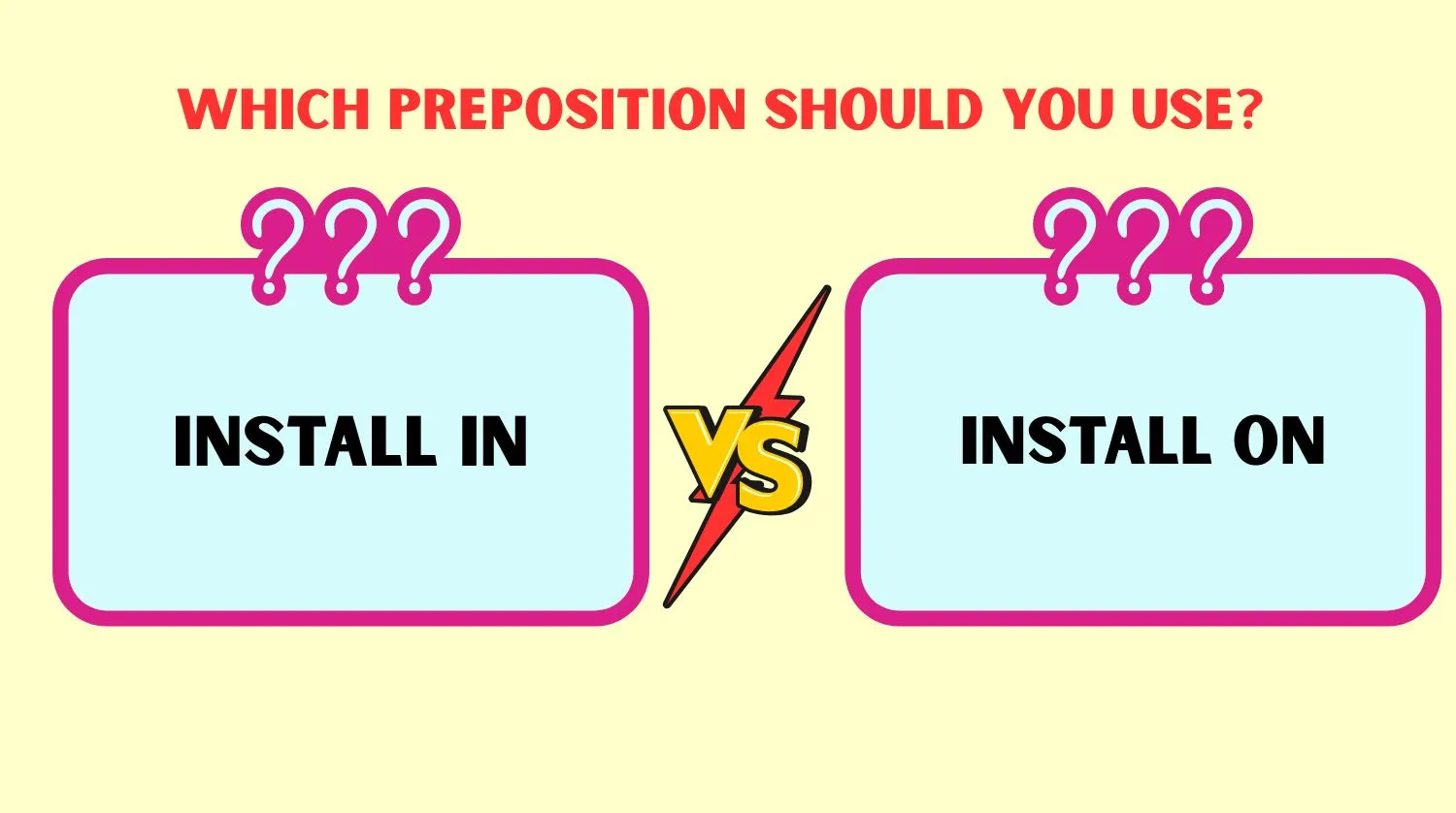 Install In vs Install On