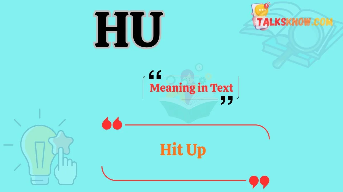 HU Meaning in Text