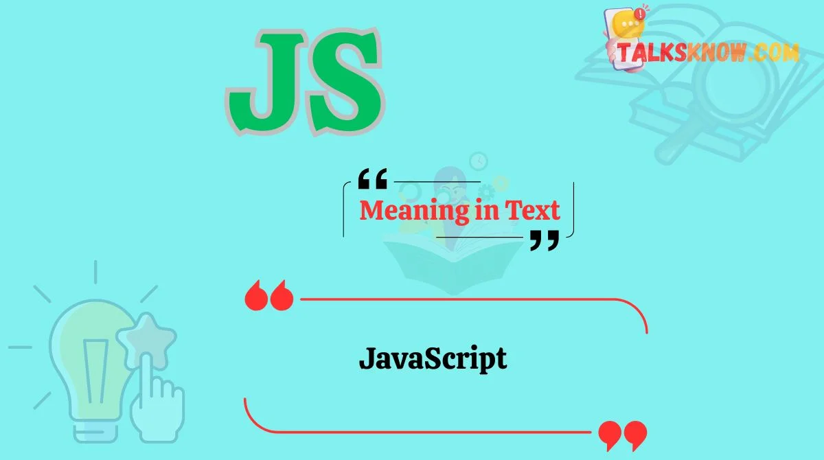 JS Meaning in Text