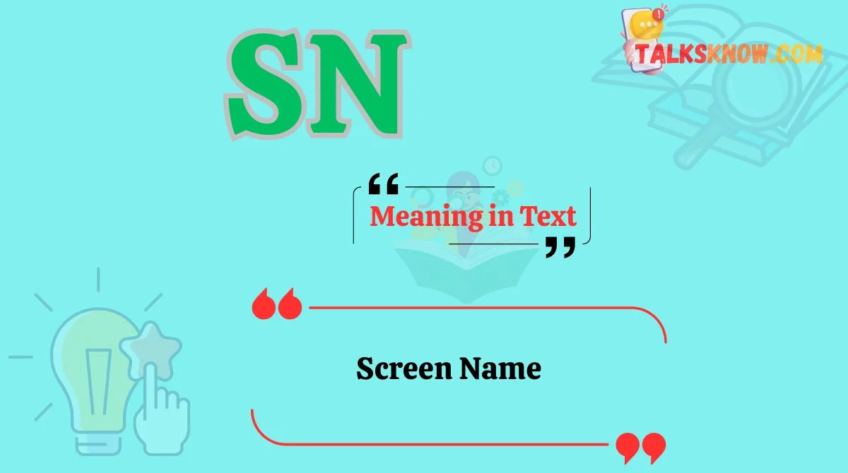 SN Meaning in Text