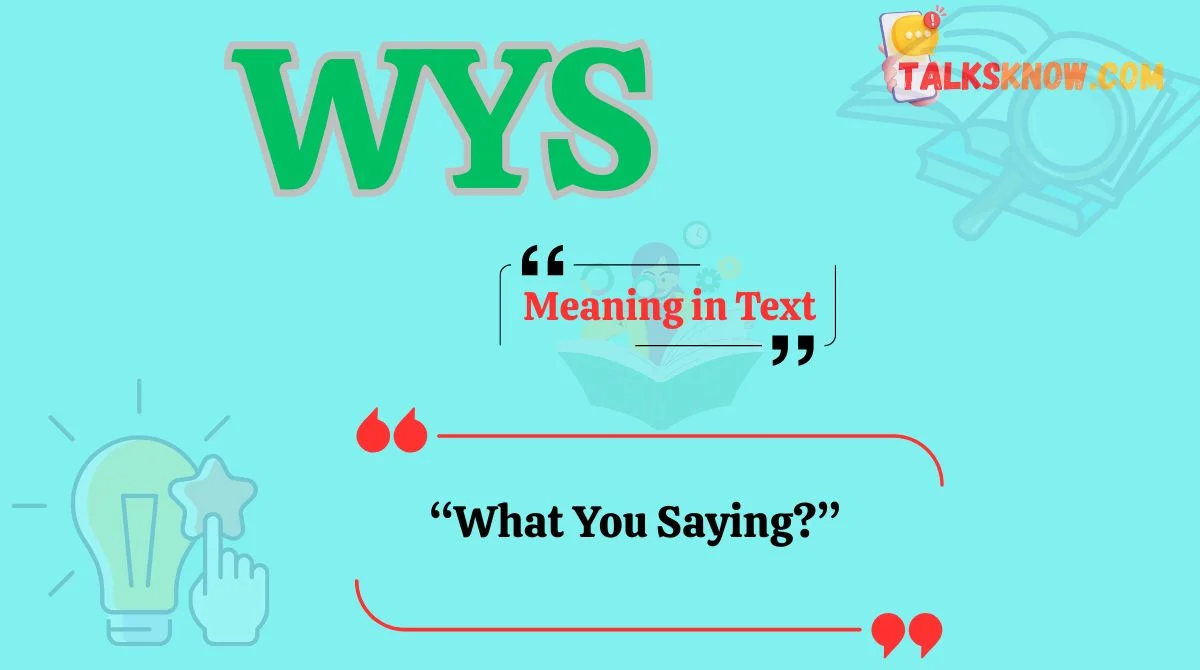 WYS Meaning in Text